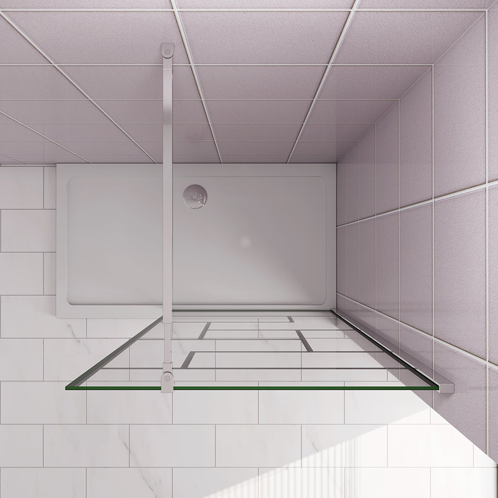 100 H.200 cm Walk in Duschwänd mit Stabilisationsstange 73-120cm dusche