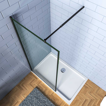 100 H.200 cm Walk in Glaswand dusche mit Stabilisationsstange 70-120cm für badezimmer