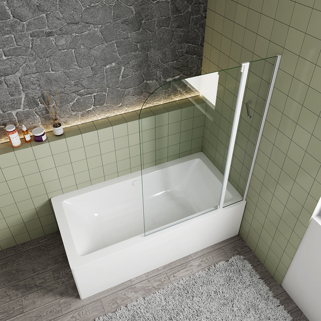 1000 H 1400 mm Badewannenaufsatz mattgrau für badezimmer