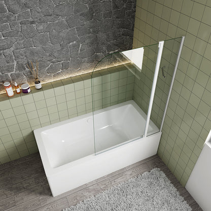 1000 H 1400 mm Badewannenaufsatz mattgrau für badezimmer