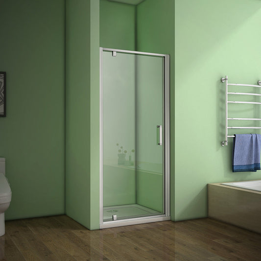 1000 H.1850 mm Drehtür grauweiss Nischentür Duschtasse 1000x760mm für badezimmer