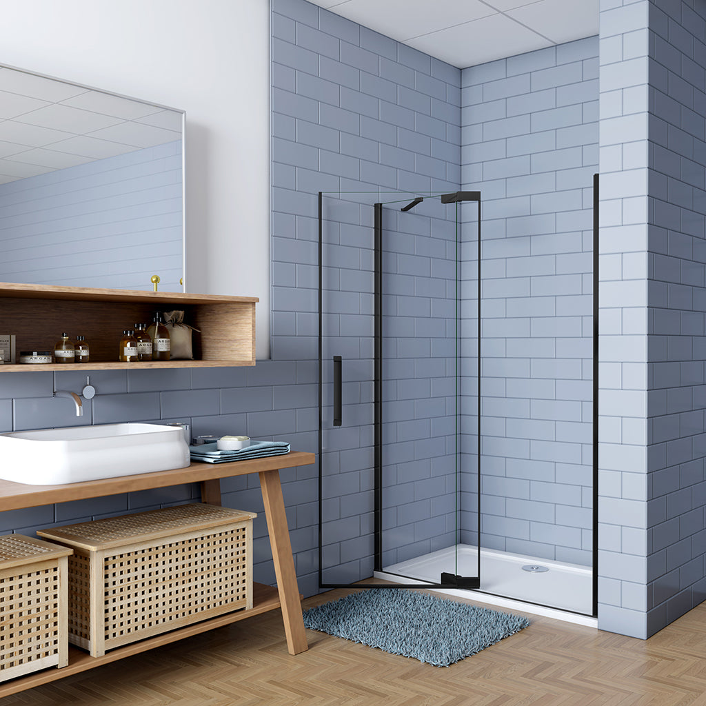 1000 H.1950 mm Drehtür Nischentür Duschtasse 1000x800mm dusche badezimmer ideen