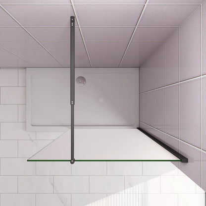 1000 H.2000 mm 10mm Walk in Duschwand mit Stabilisationsstange 700-1200mm