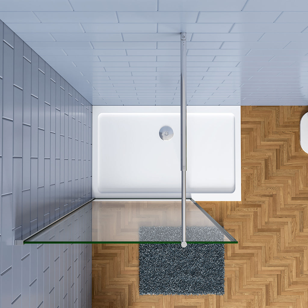 1000 H.2000 mm Glasduschwand Walk in Duschwand mit Stabilisationsstange 700-1200mm für badezimmer