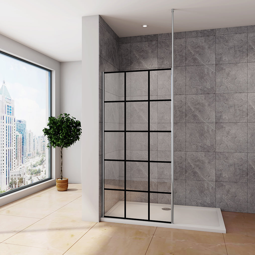 1000 H.2000 mm Walk in Duschwänd Gittermuster mit Stabilisationsstange badezimmer ideen