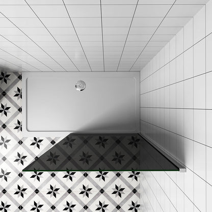 1000 H.2000 mm Walk in Duschwand Schwarz Schutzfolie dusche für badezimmer