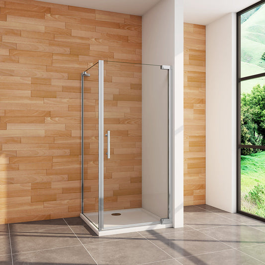 1000x900 H.1850 mm Glasdusche Drehtür mit Seitenwand Duschtasse für badezimmer