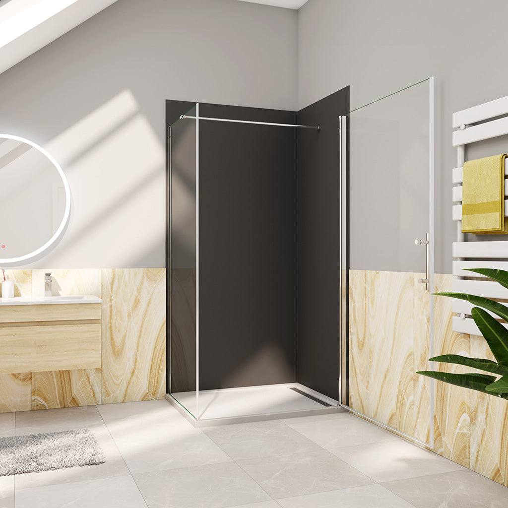 1000x900 H.1950 mm dusche Drehtür mit Seitenwand