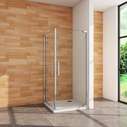 100x100 H.185 cm Drehtür Eckeinstieg Duschtasse dusche für badezimmer