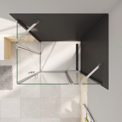 100x100 H.195 cm Drehtür Eckeinstieg Wandverkleidung