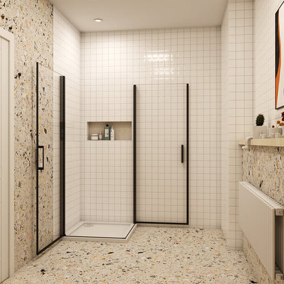 100x100 H 200 cm Drehtür Eckeinstieg Duschtasse für badezimmer