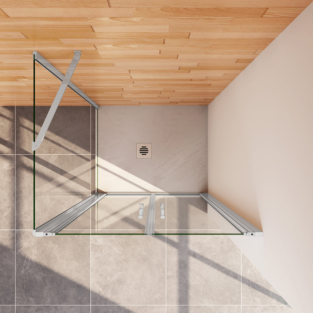 100x70 H.195 cm Doppelpendeltüren mit Seitenwand badezimmer ideen