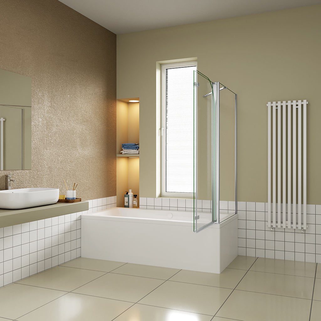 100x75 H 140 cm Duschabtrennung Badewannenaufsätz Seitenwand dusche für badezimmer