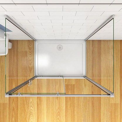 100x76 H.190 cm Schiebetür U Form für badezimmer