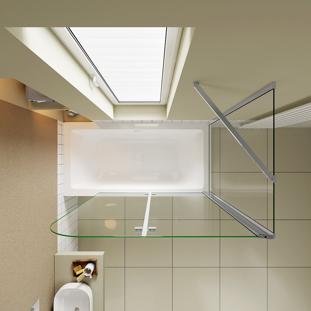 100x80 H 140 cm Duschabtrennung Badewannenaufsatz Seitenwand dusche badezimmer ideen