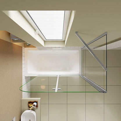100x80 H 140 cm Duschabtrennung Badewannenaufsatz Seitenwand dusche badezimmer ideen