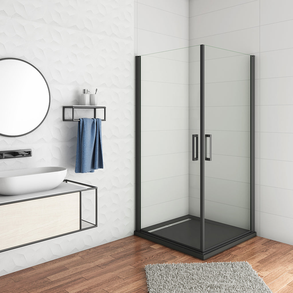 100x80 H 200 cm Drehtür Eckeinstieg badezimmer ideen