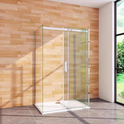100x90 H.195 cm Schiebetür U-Form für badezimmer