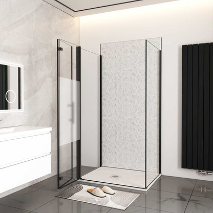100x90 H.195 cm U Form Dusche Falttür Schutzfolie