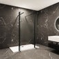 107.7 H.200 cm Walk in Glaswand dusche mit 2xStabilisationsstange 140cm badezimmer ideen