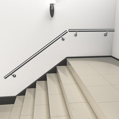 150 cm Handlauf Edelstahl Außentreppe, Wandhandlauf, Treppengeländer Edelstahl Innen und Außen