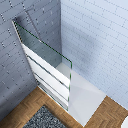 110 H.190 cm Walk in Duschwänd mit Stabilisationsstange 50cm badezimmer ideen
