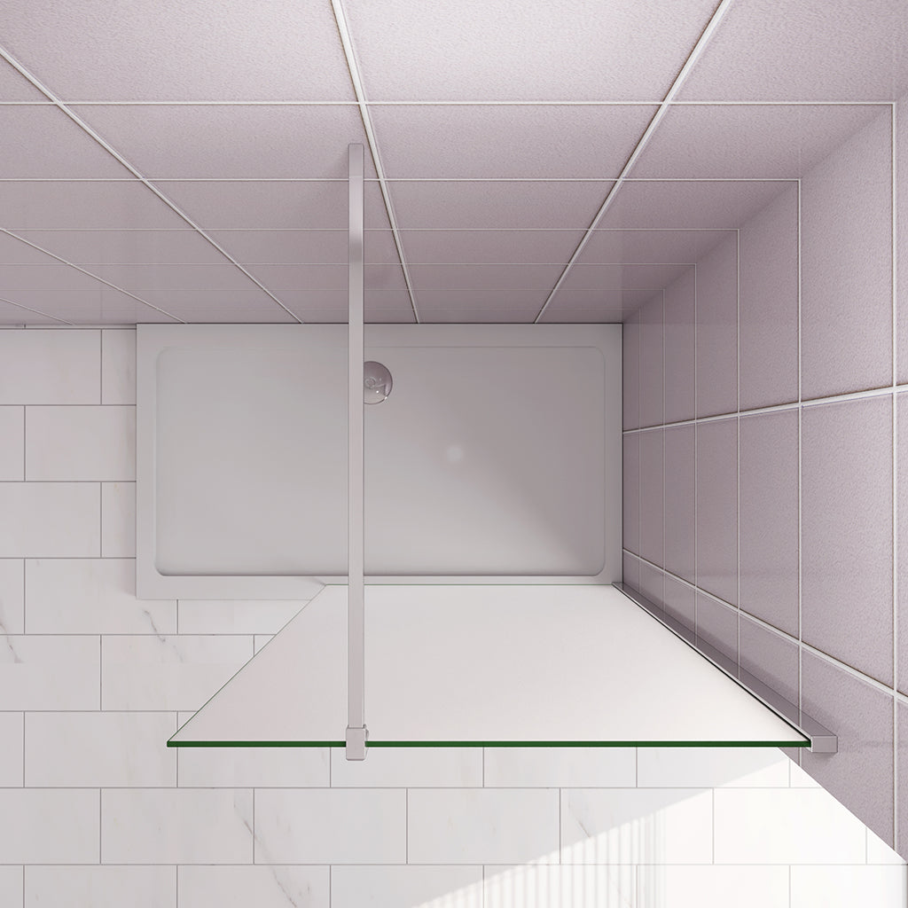 110 H.200 cm Glasdusche 10cm Walk in Duschwänd mit Stabilisationsstange 140cm badezimmer ideen