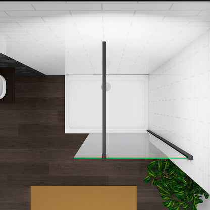 110 H.200 cm Walk in Duschwänd mit Stabilisationsstange 90cm dusche badezimmer ideen