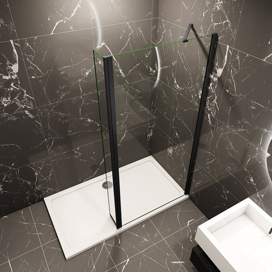 1100+300 H.2000 mm Walk in Duschwänd mit Schwenkbar Stabilisationsstange 500mm für badezimmer