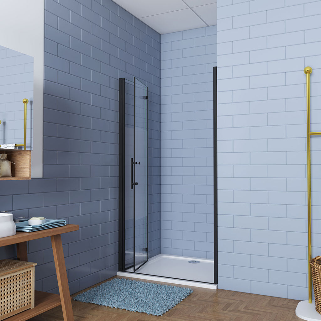 1100 H.1950 mm Falttür Schutzfolie Nischentür Duschtasse 1100x900mm badezimmer ideen