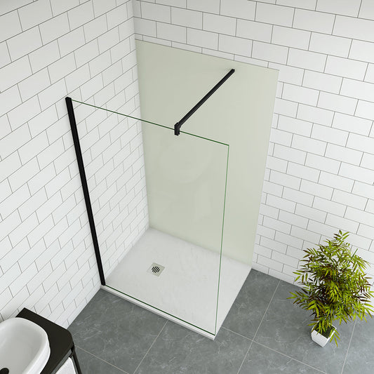 1100 H.2000 mm 10mm Walk in Duschwand mit Stabilisationsstange 900mm Aluverbundplatte