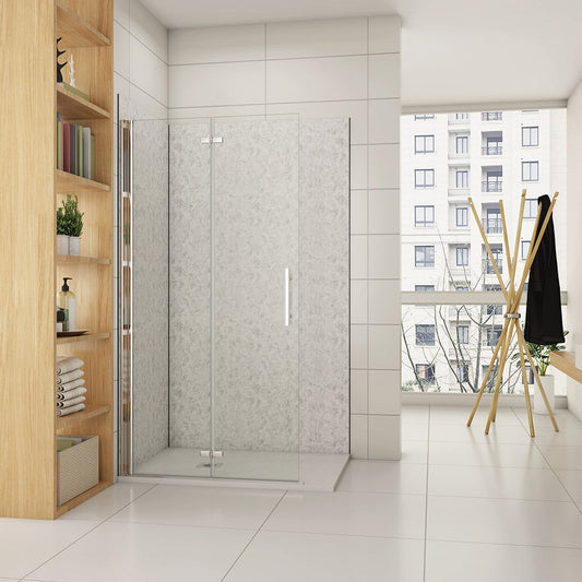 116 H.185 cm Falttür Walk in dusche für badezimmer
