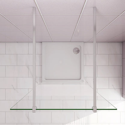 117.7 H.200 cm Walk In Duschabtrennung mit 2xStabilisationsstange 140cm für badezimmer