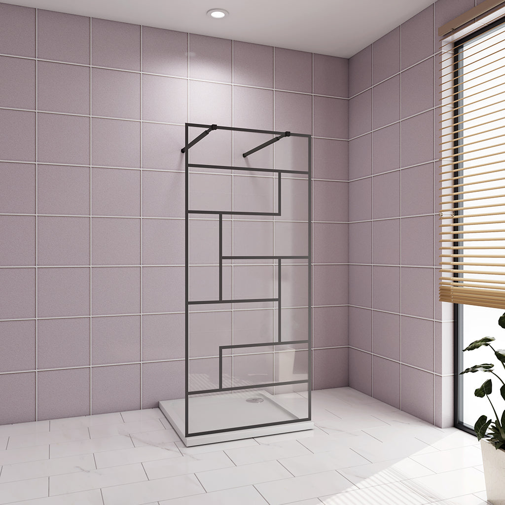 117.7 H.200 cm Walk in Duschwänd mit 2xStabilisationsstange 73-120cm dusche für badezimmer