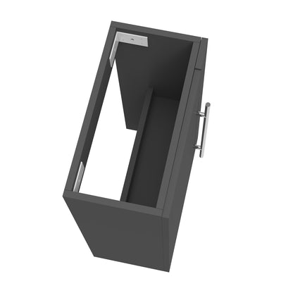 Waschtisch 45 cm Waschbecken mit Unterschrank Gäste WC Badmöbel Set klein Loft Anthrazit