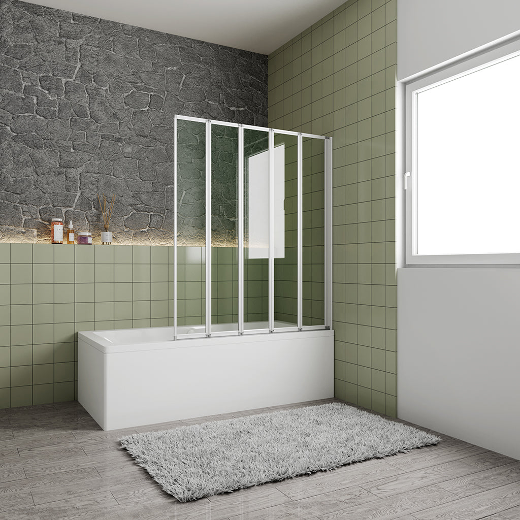 120 H 140 cm Badewannenaufsätz mattgrau