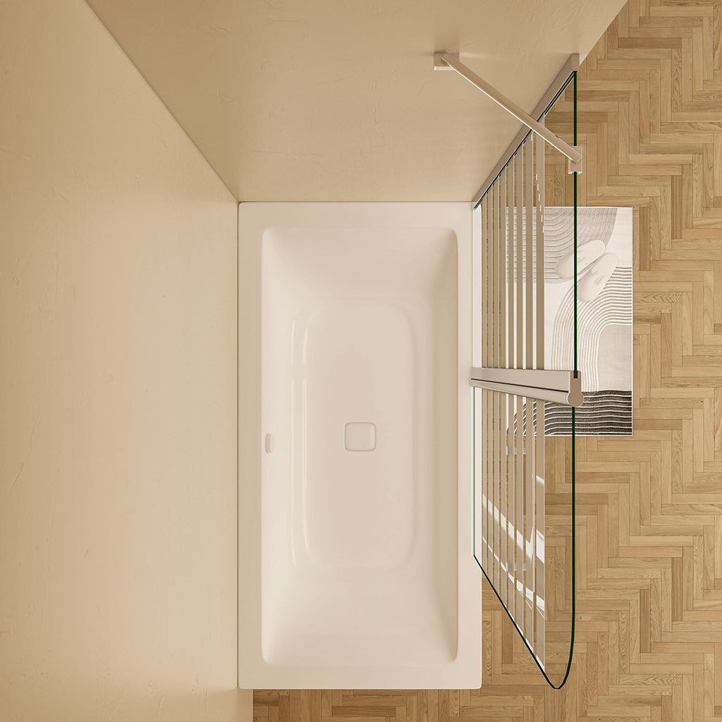 120 H 140 cm Glasdusche Badewannenaufsätz für badezimmer