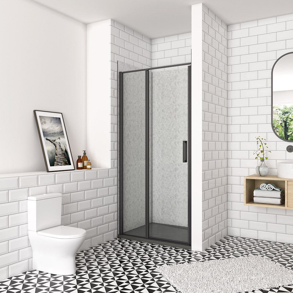 120 H.185 cm Drehtür Nischentür für badezimmer