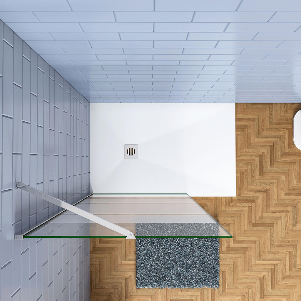 120 H.190 cm Walk in Duschwand mit Stabilisationsstange 50cm für badezimmer