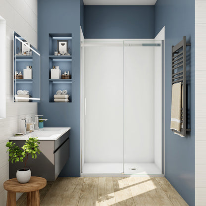 120 H.195 cm GlasDuschwänd Schiebetür badezimmer ideen