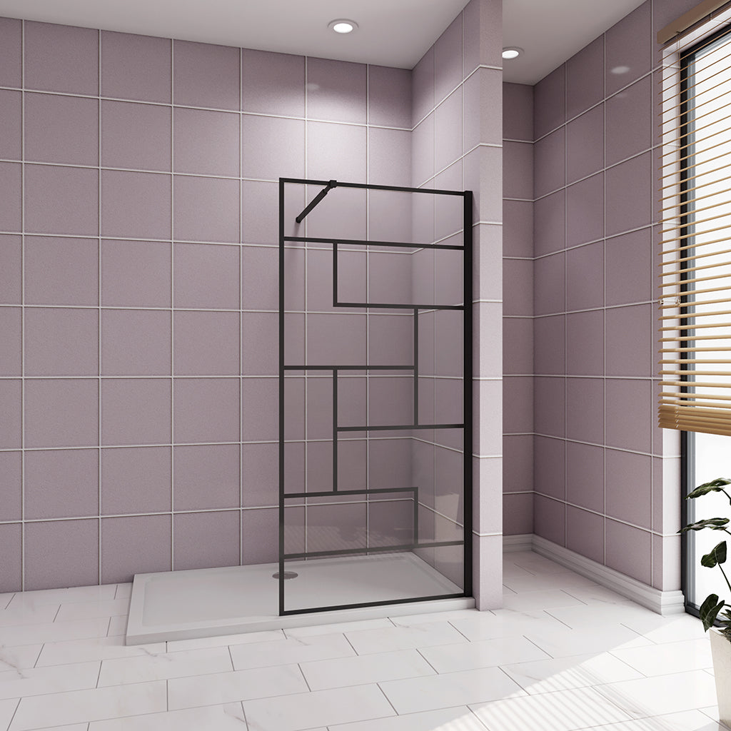 120 H.200 cm Glasdusche Walk in Duschwänd mit Stabilisationsstange 73-120cm für badezimmer