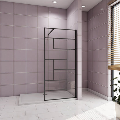 120 H.200 cm Glasduschwand Walk in Duschwand mit Stabilisationsstange 90cm badezimmer ideen