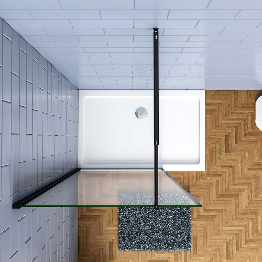 120 H.200 cm Walk in Glaswand dusche mit Stabilisationsstange 70-120cm