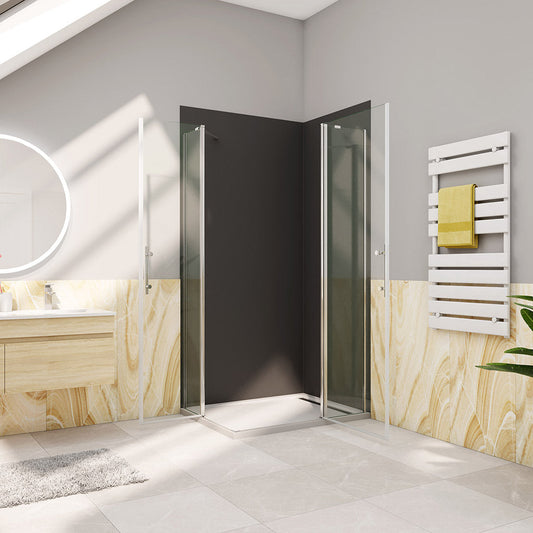 1200x1000 H.1950 mm Drehtür Eckeinstieg Wandverkleidung für badezimmer
