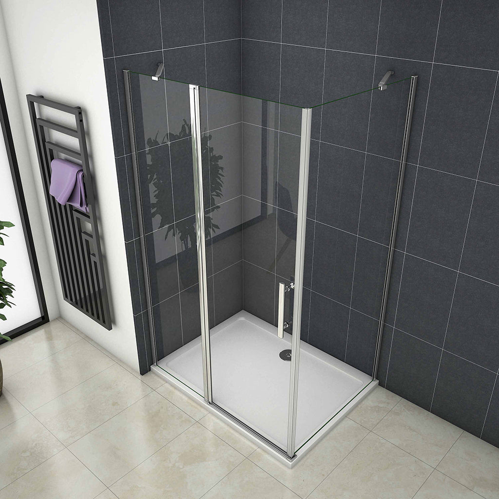 1200x1000 H.1950 mm Drehtür mit Seitenwand dusche