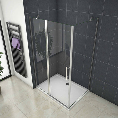 1200x1000 H.1950 mm Drehtür mit Seitenwand dusche