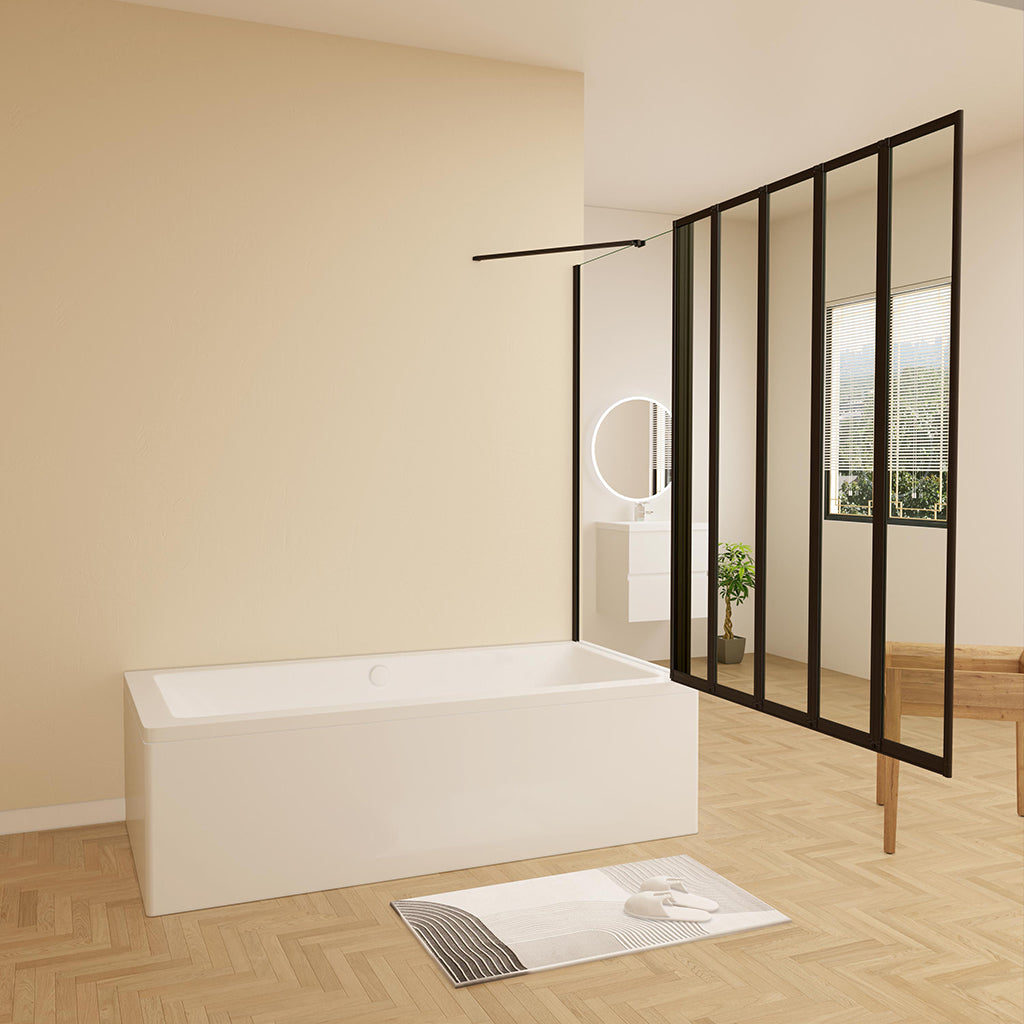 1200x700 H 1400 mm Duschabtrennung Badewannenaufsätz Seitenwand dusche für badezimmer
