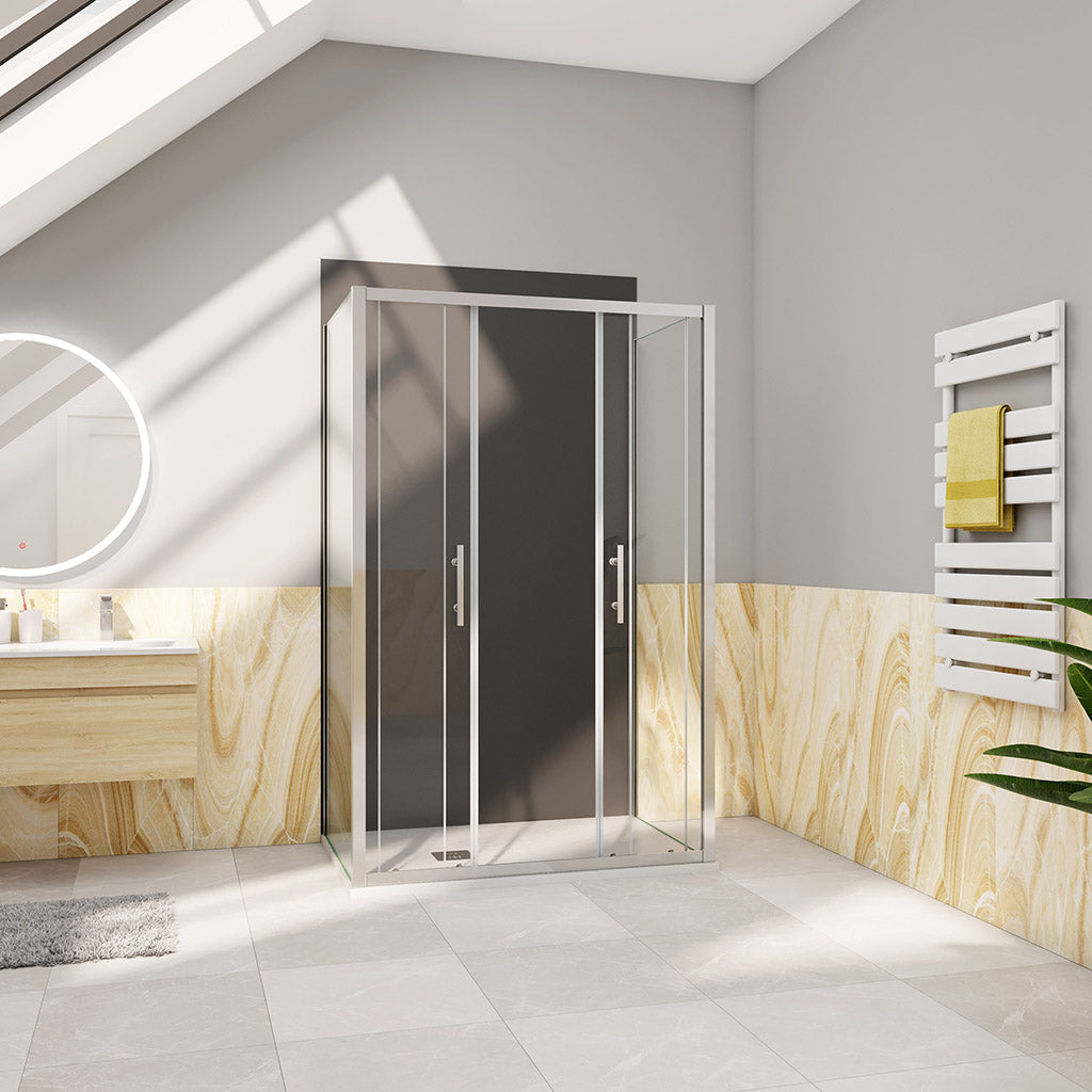 1200x700 H.1900 mm Schiebetür U Form Aluverbundplatte badezimmer ideen