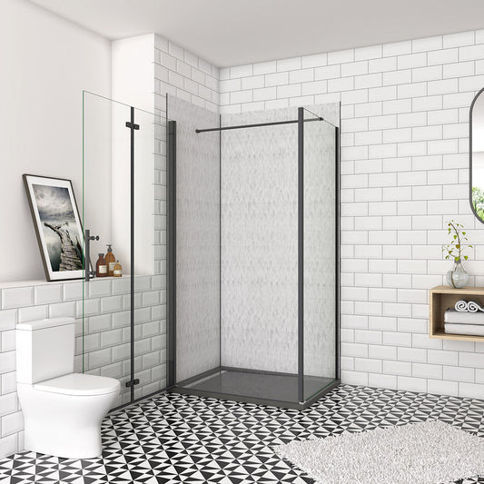 1200x700 H.1950 mm Falttür mit Seitenwand für badezimmer