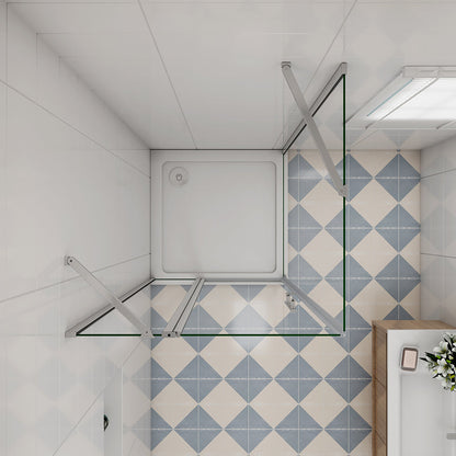 1200x700 H.1950 mm Glasdusche Drehtür mit Seitenwand badezimmer ideen